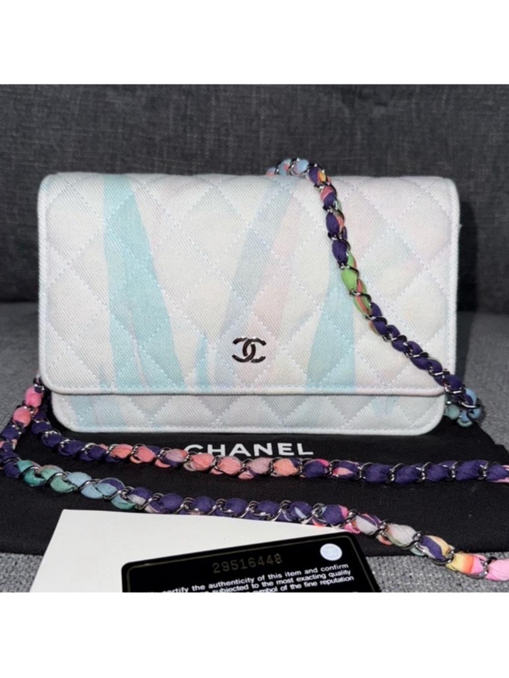 Chanel wallet on chain denim jungle crossbody bag